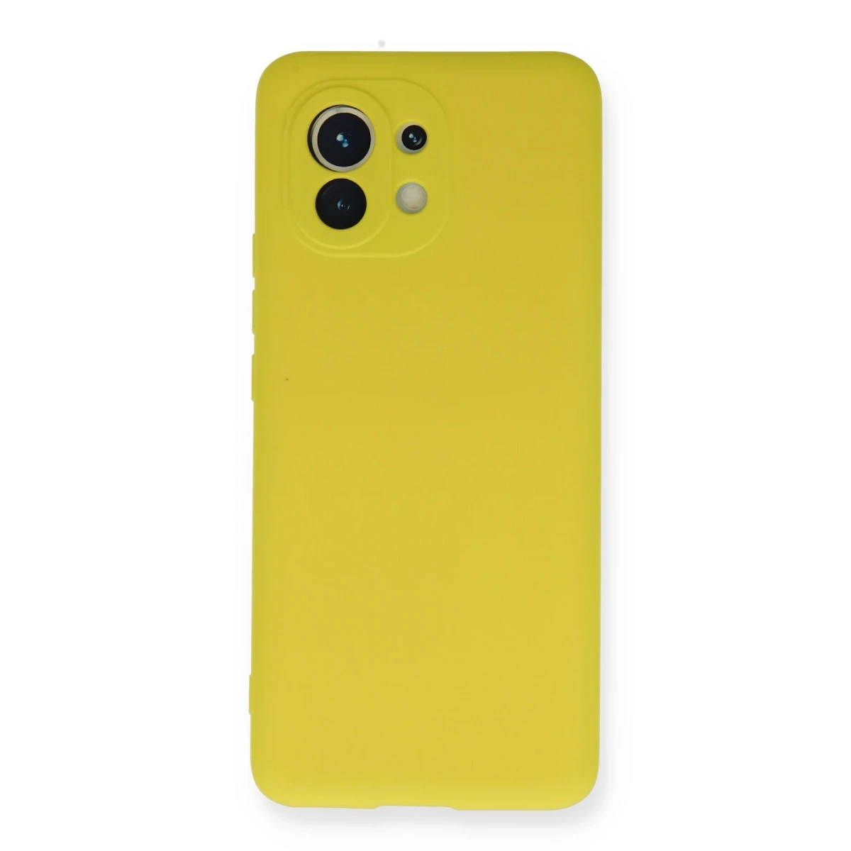 Xiaomi Mi 11 Kılıf Nano içi Kadife Silikon - Sarı
