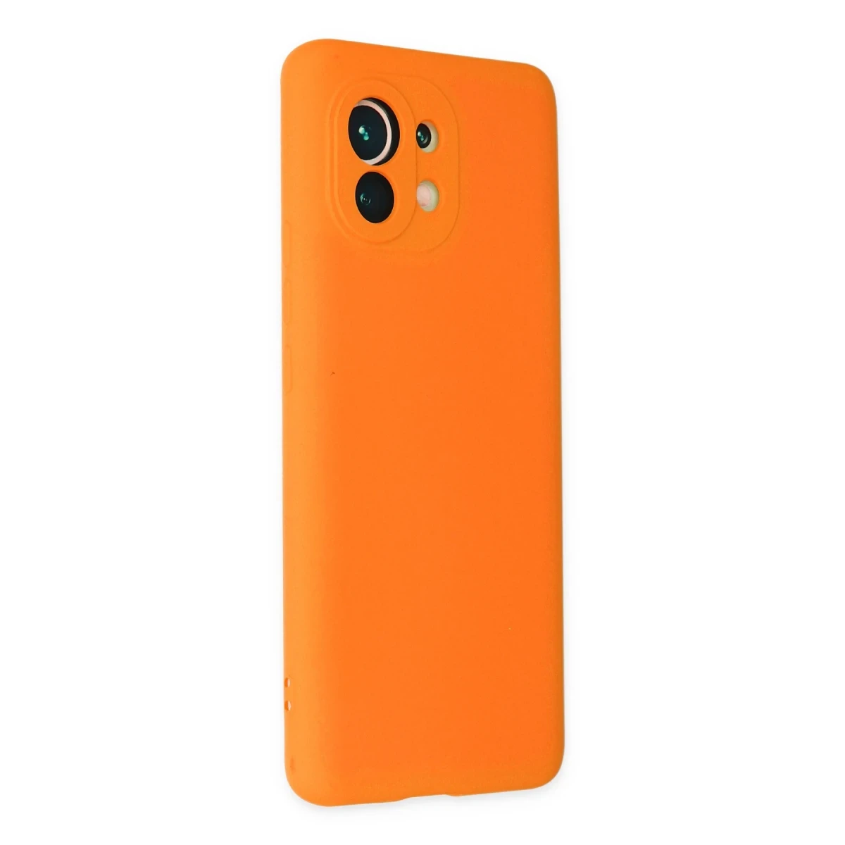 Xiaomi Mi 11 Kılıf Nano içi Kadife Silikon - Turuncu