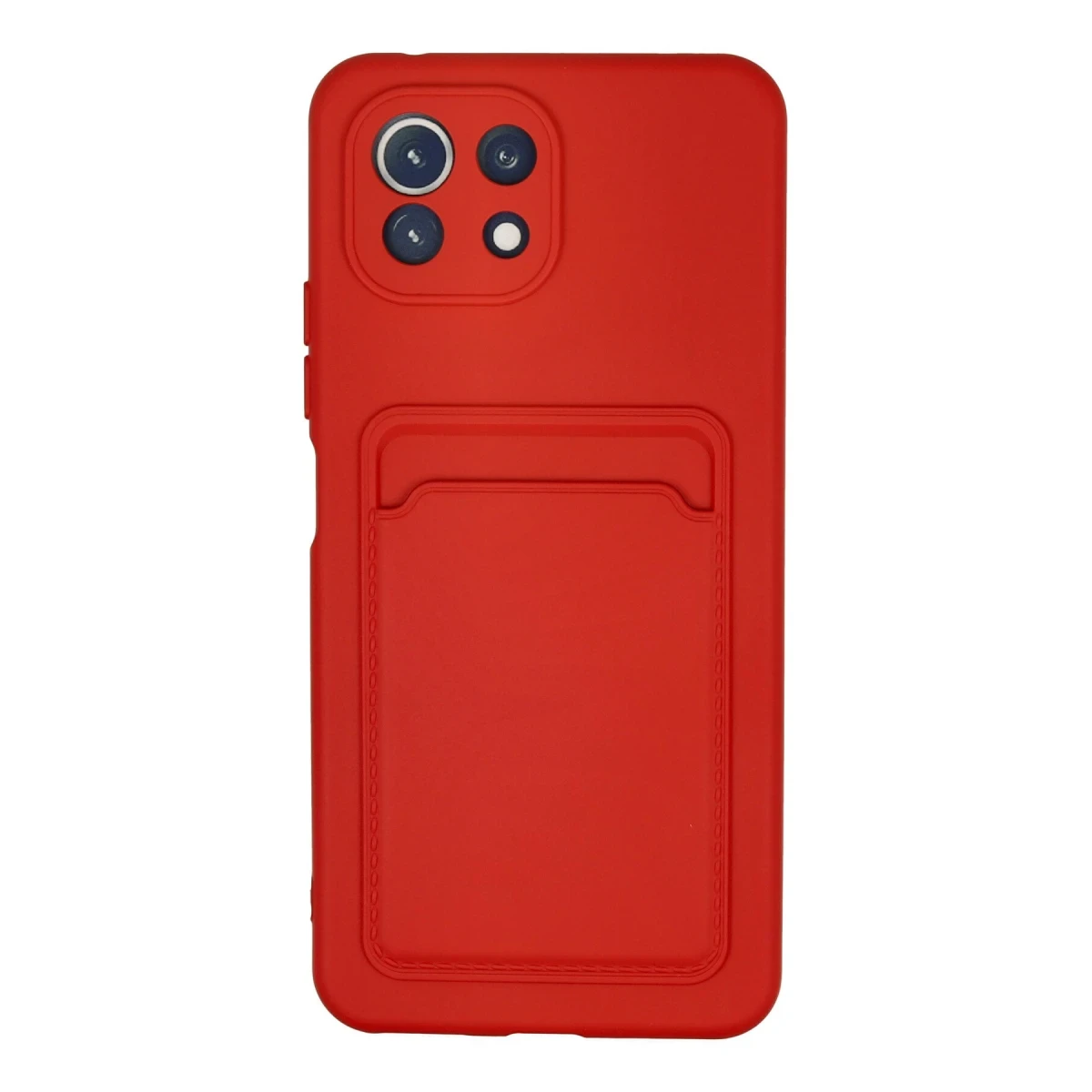 Xiaomi Mİ 11 Lite Kılıf Kelvin Kartvizitli Silikon - Kırmızı