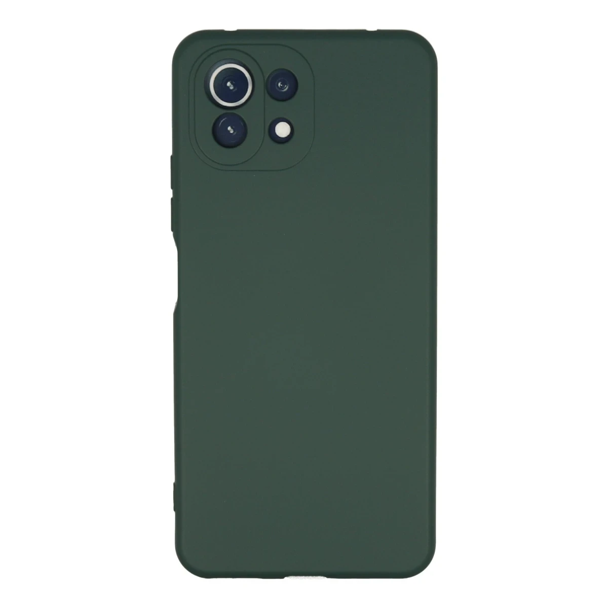 Xiaomi Mİ 11 Lite Kılıf Nano içi Kadife Silikon - Koyu Yeşil
