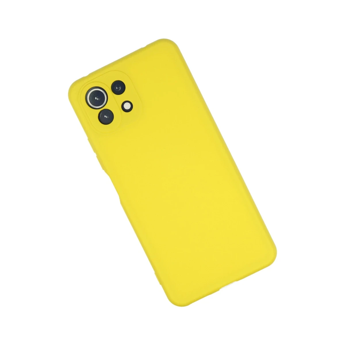 Xiaomi Mİ 11 Lite Kılıf Nano içi Kadife Silikon - Sarı