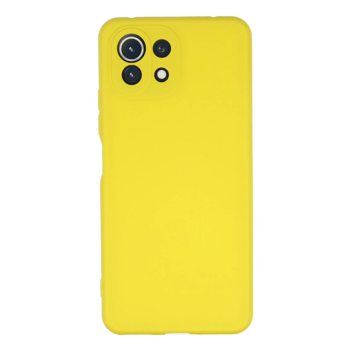 Xiaomi Mİ 11 Lite Kılıf Nano içi Kadife Silikon - Sarı
