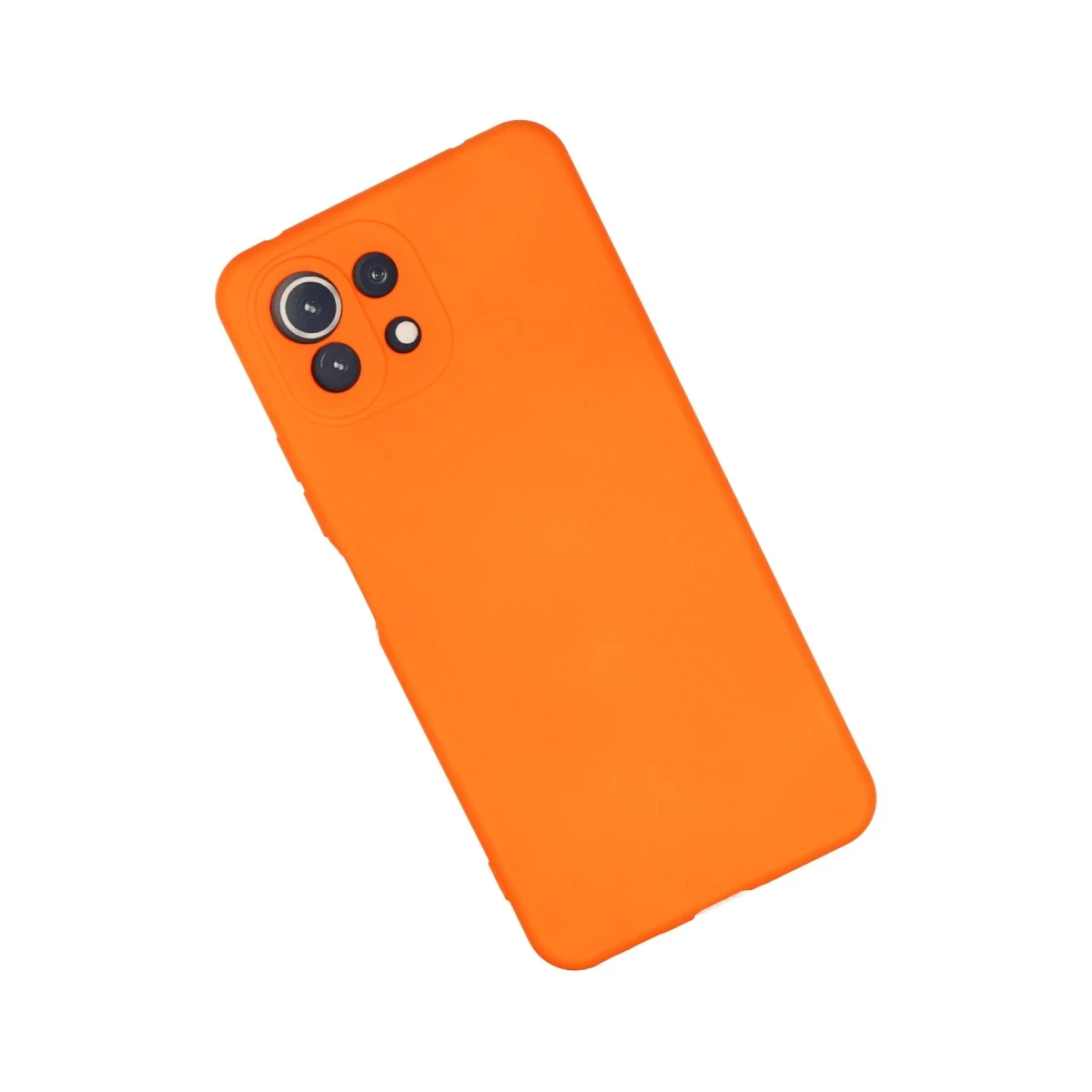 Xiaomi Mİ 11 Lite Kılıf Nano içi Kadife Silikon - Turuncu