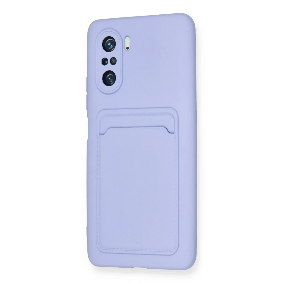 Xiaomi Poco F3 Kılıf Kelvin Kartvizitli Silikon - Lila