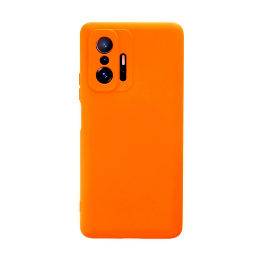 Xiaomi Mi 11T Pro Kılıf Nano içi Kadife Silikon - Turuncu