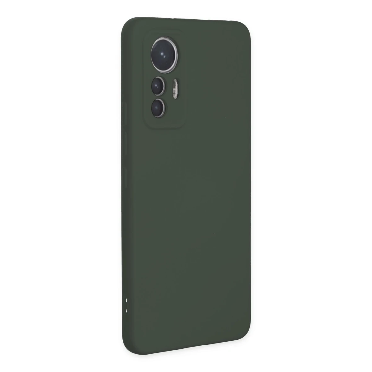 Xiaomi Mi 12 Lite Kılıf Nano içi Kadife Silikon - Koyu Yeşil
