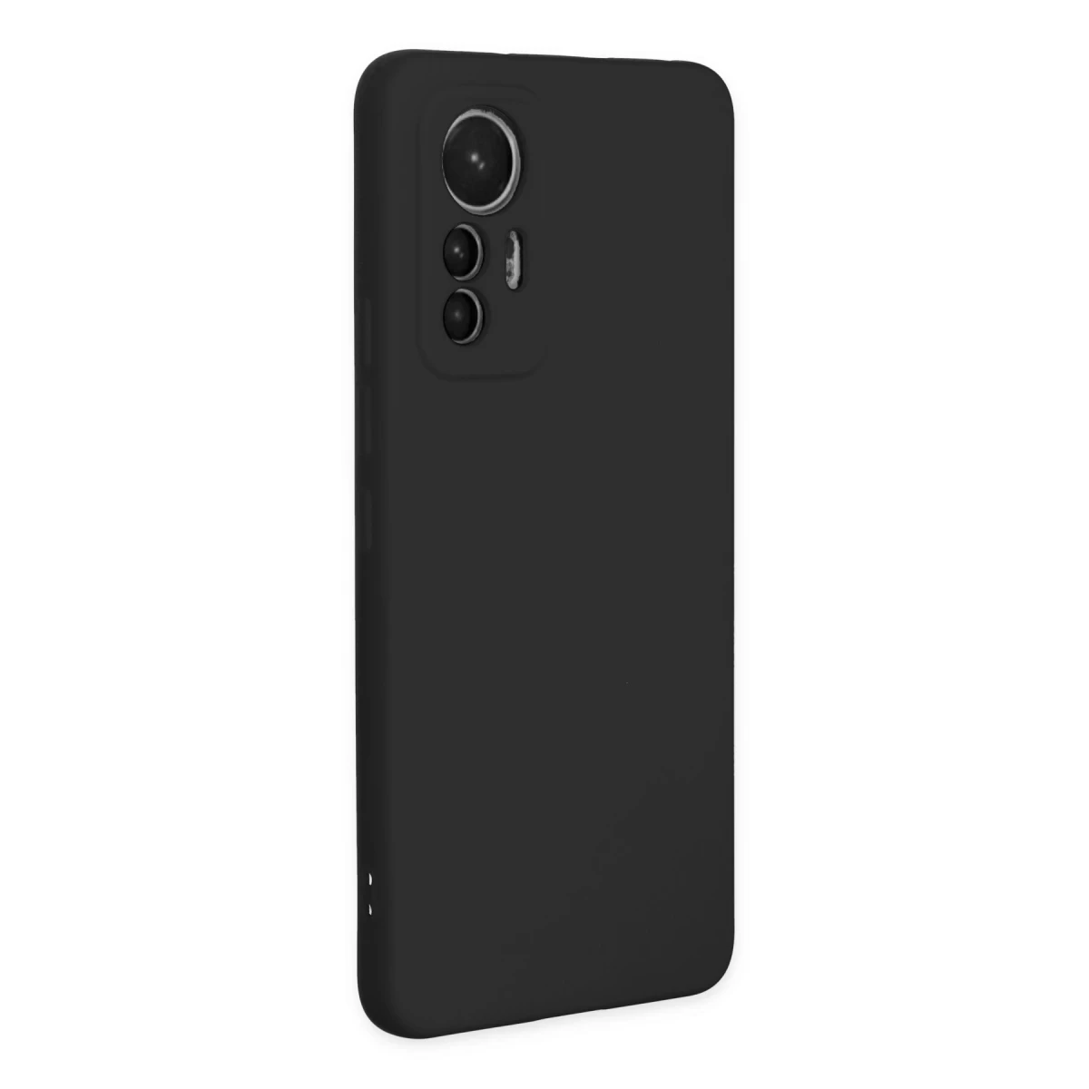 Xiaomi Mi 12 Lite Kılıf Nano içi Kadife Silikon - Siyah