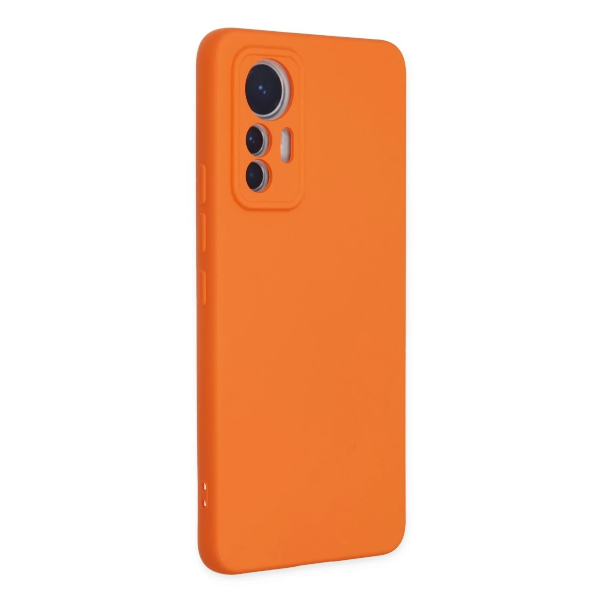 Xiaomi Mi 12 Lite Kılıf Nano içi Kadife Silikon - Turuncu