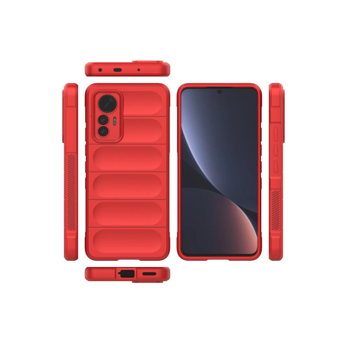 Xiaomi Mi 12 Lite Kılıf Optimum Silikon - Kırmızı