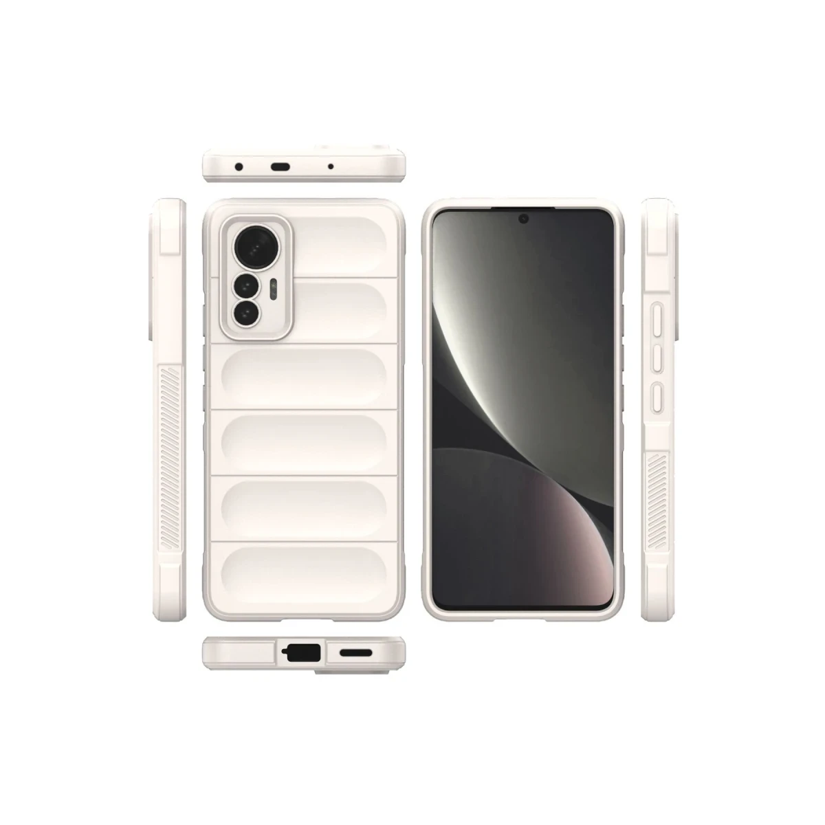 Xiaomi Mi 12 Lite Kılıf Optimum Silikon - Krem