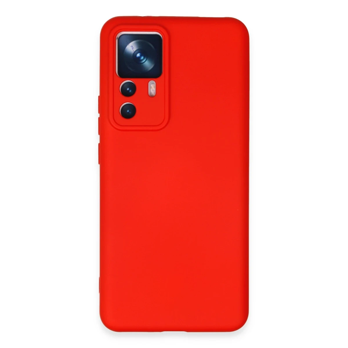 Xiaomi Mi 12T Pro Kılıf Nano içi Kadife Silikon - Kırmızı