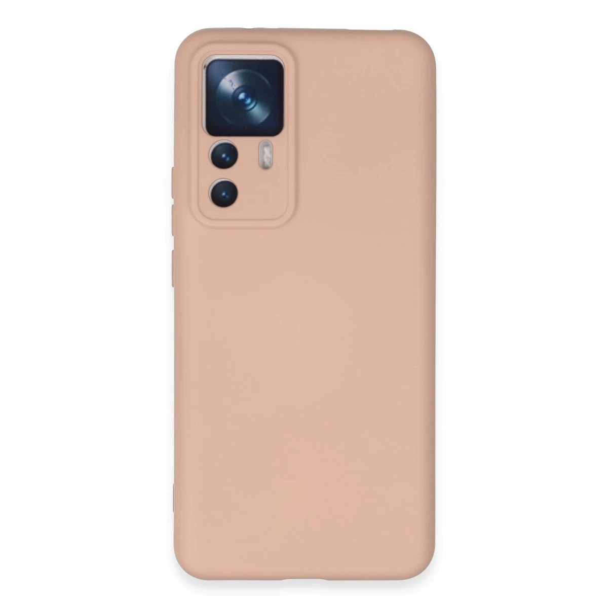 Xiaomi Mi 12T Pro Kılıf Nano içi Kadife Silikon - Pudra