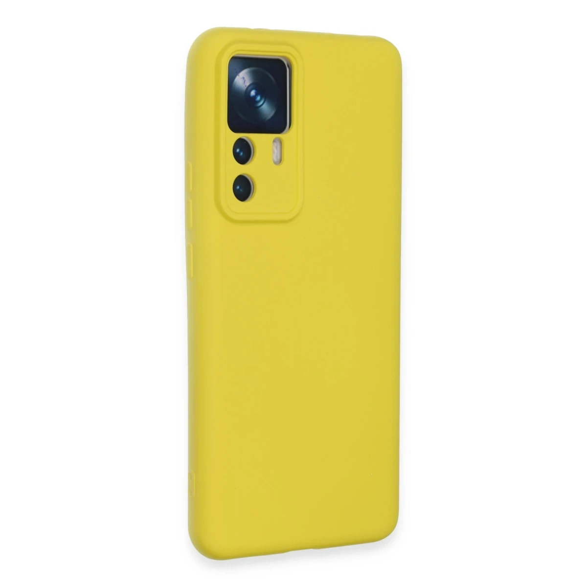 Xiaomi Mi 12T Pro Kılıf Nano içi Kadife Silikon - Sarı