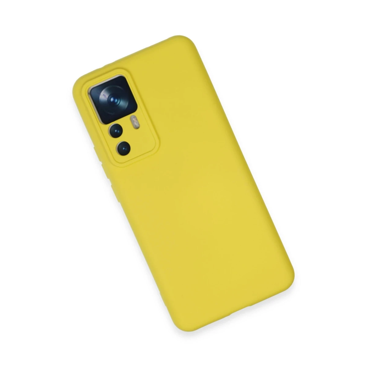 Xiaomi Mi 12T Pro Kılıf Nano içi Kadife Silikon - Sarı