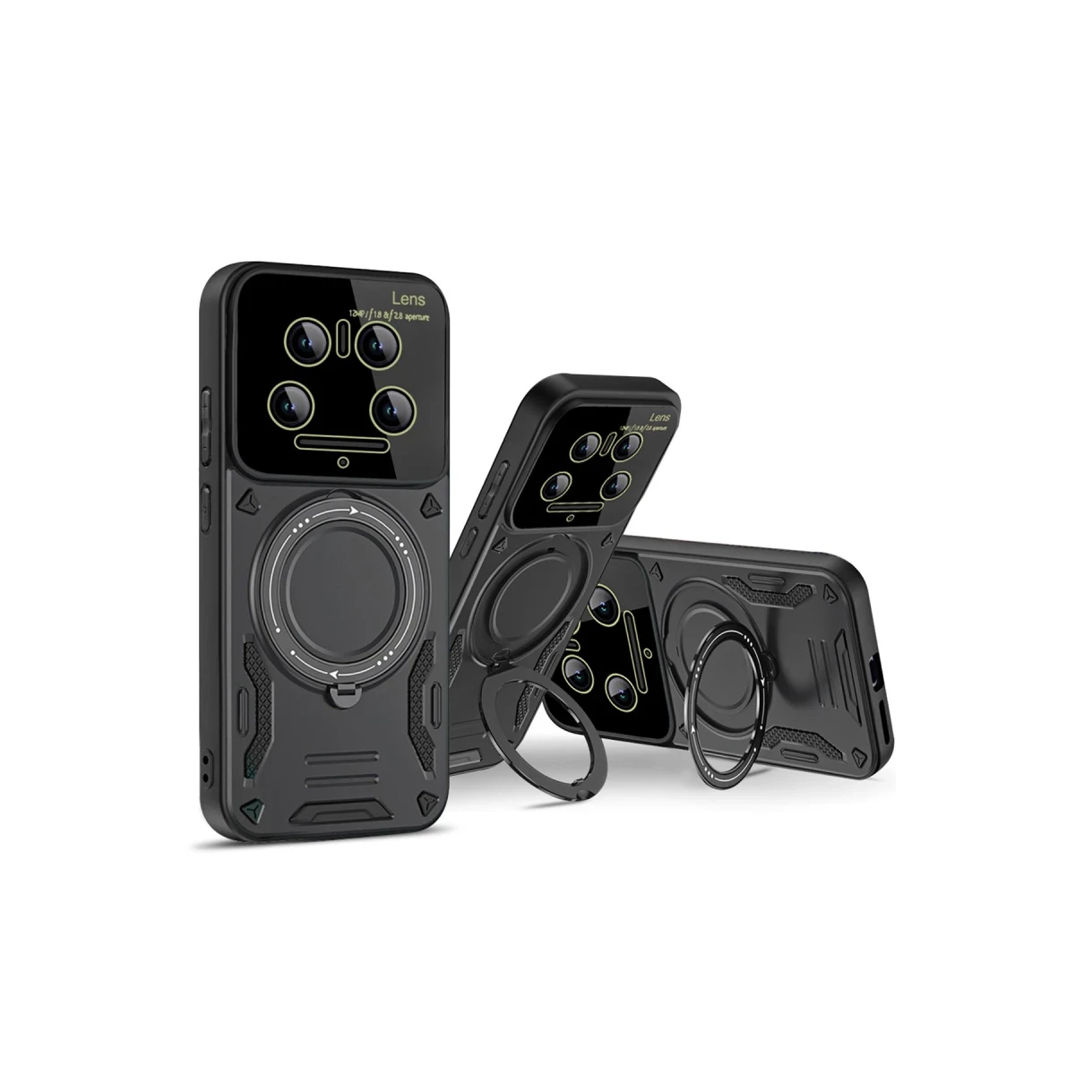 Xiaomi Mi 14 Ultra Kılıf Joy Lens Standlı Kapak - Mor