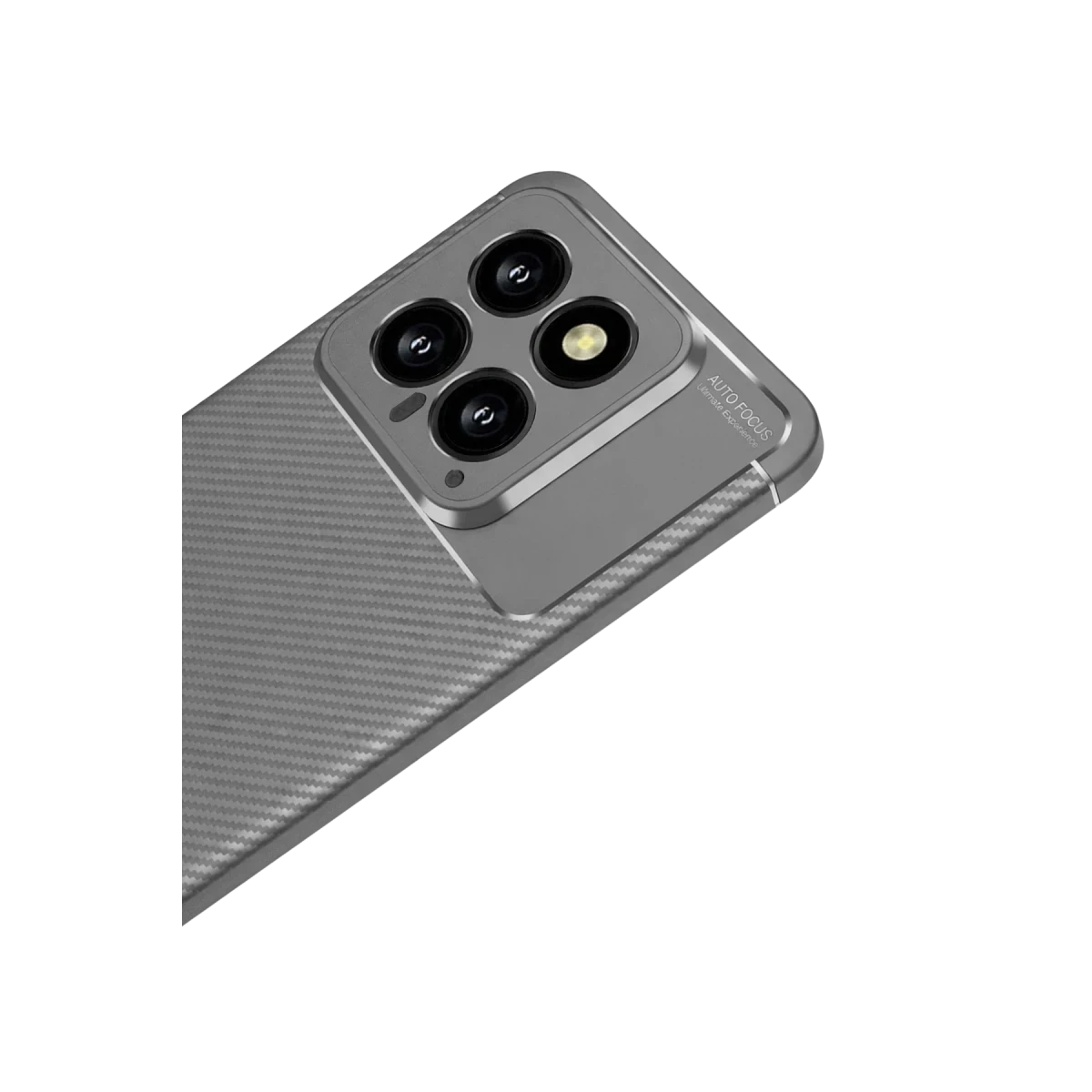 Xiaomi Mi 14T Kılıf Auto Focus Karbon Kapak - Gri