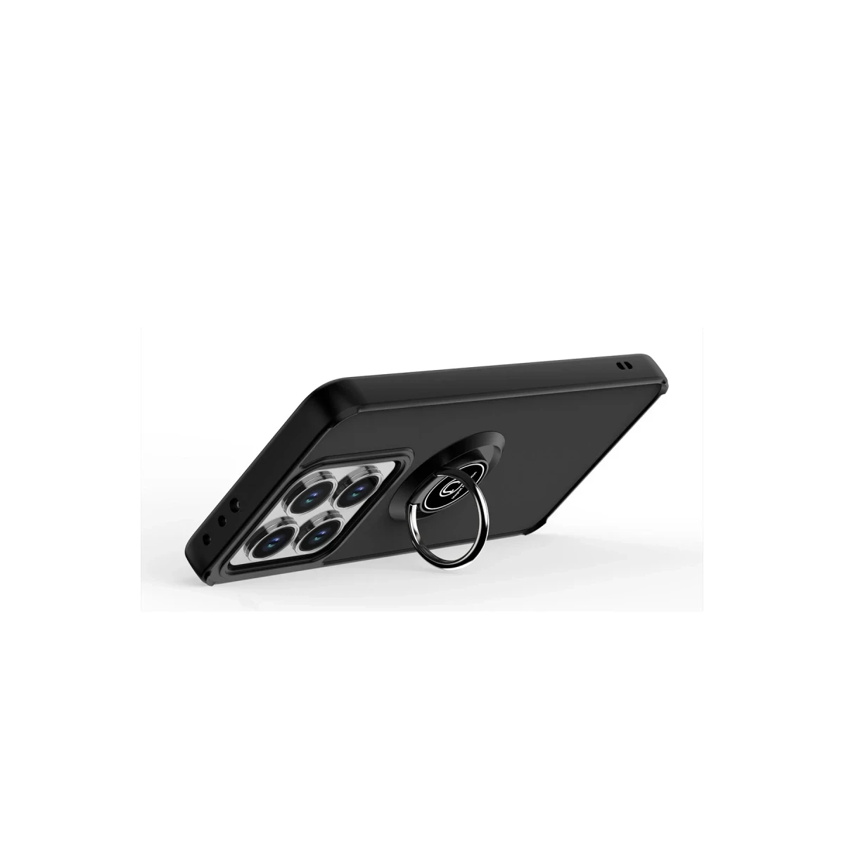 Xiaomi Mi 14T Montreal Yüzüklü Silikon Kapak - Siyah