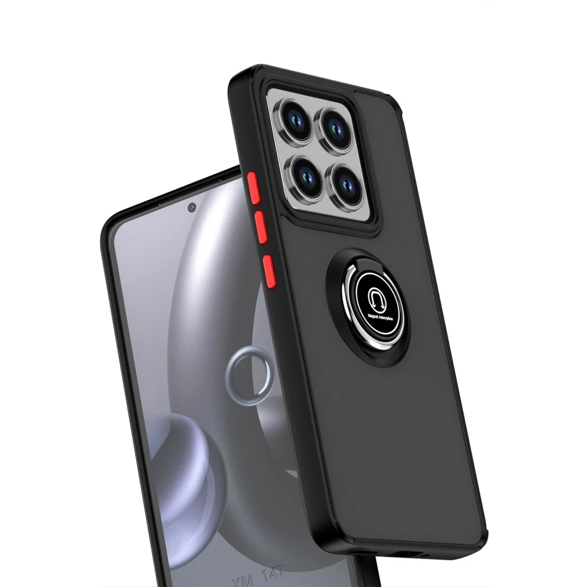 Xiaomi Mi 14T Montreal Yüzüklü Silikon Kapak - Yeşil