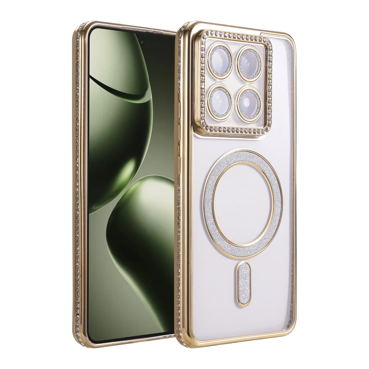 Xiaomi Mi 14T Pro Joke Simli Magneticsafe Kılıf - Gold