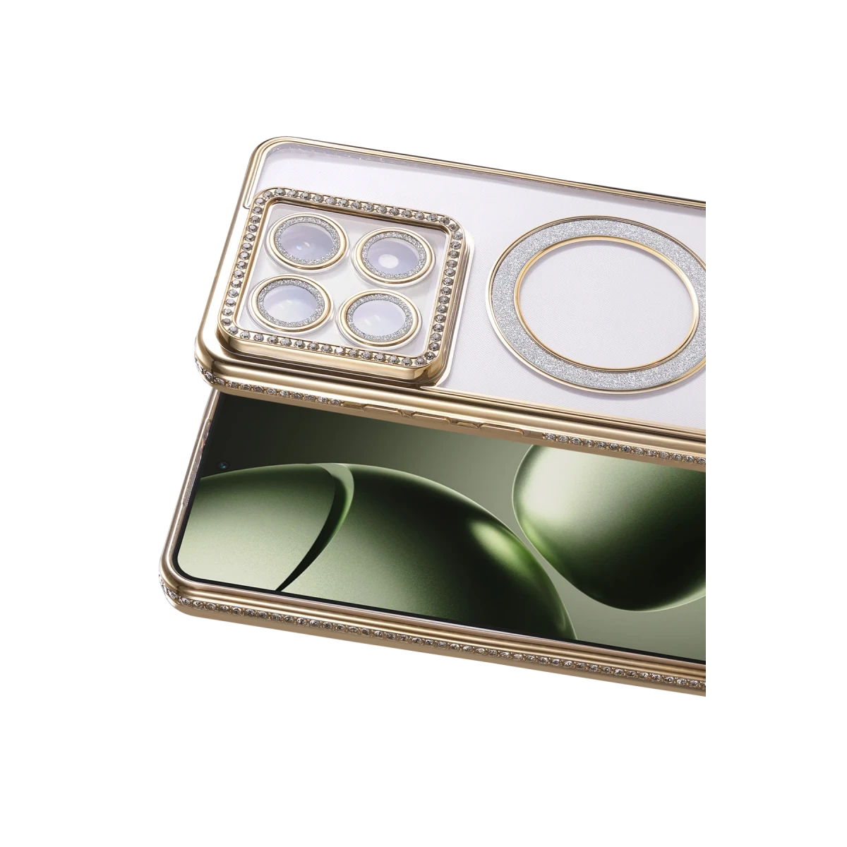 Xiaomi Mi 14T Pro Joke Simli Magneticsafe Kılıf - Gold