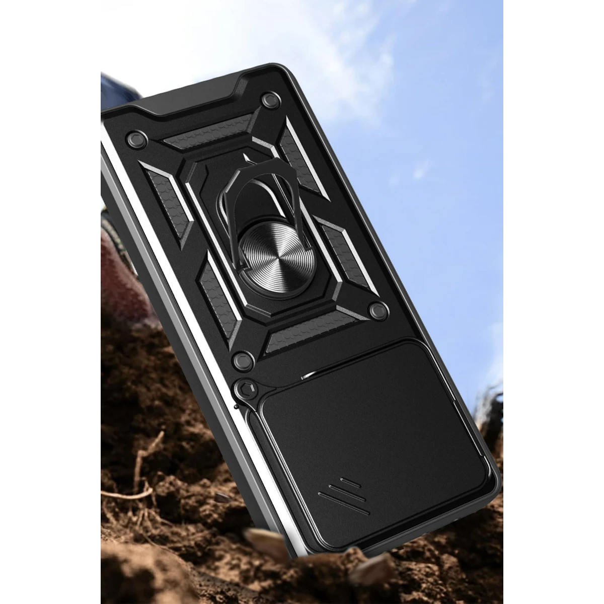 Xiaomi Mi 15 Kılıf Pars Lens Yüzüklü Silikon - Siyah