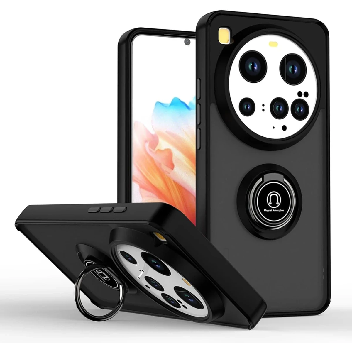 Xiaomi Mi 15 Ultra Kılıf Montreal Yüzüklü Silikon Kapak - Siyah