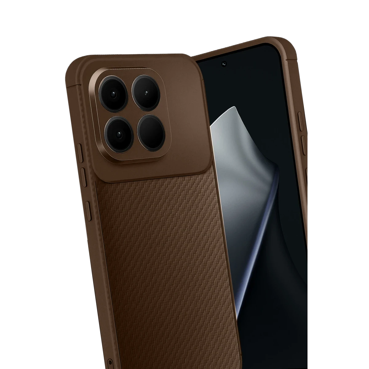 Xiaomi Mi 15T Auto Focus Karbon Kapak - Kahverengi