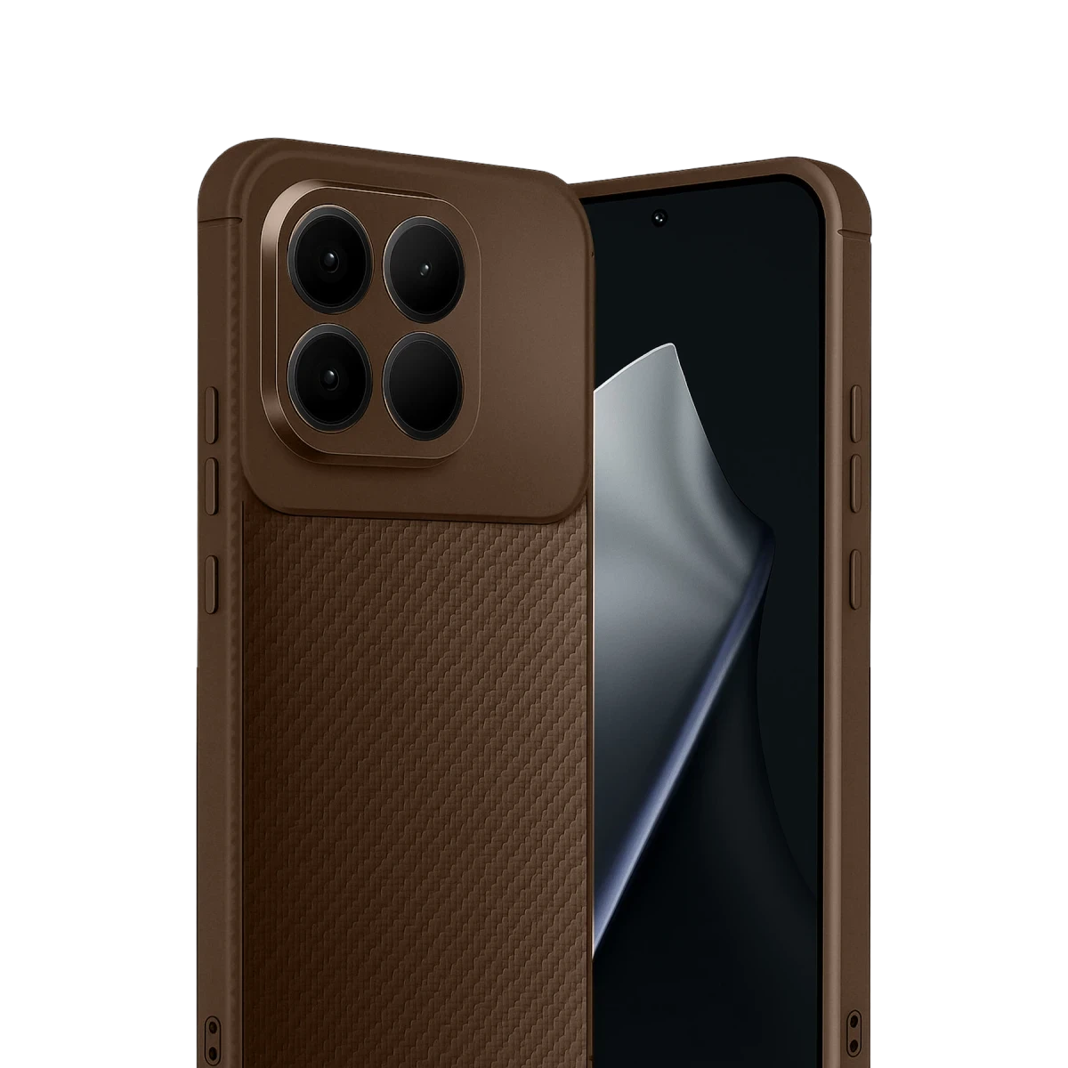 Xiaomi Mi 15T Auto Focus Karbon Kapak - Kahverengi