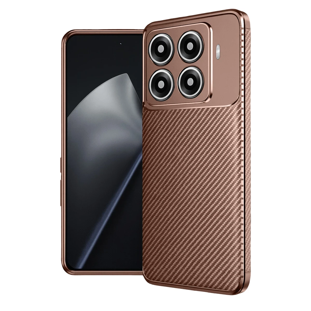Xiaomi Mi 15T Pro Auto Focus Karbon Kapak - Kahverengi