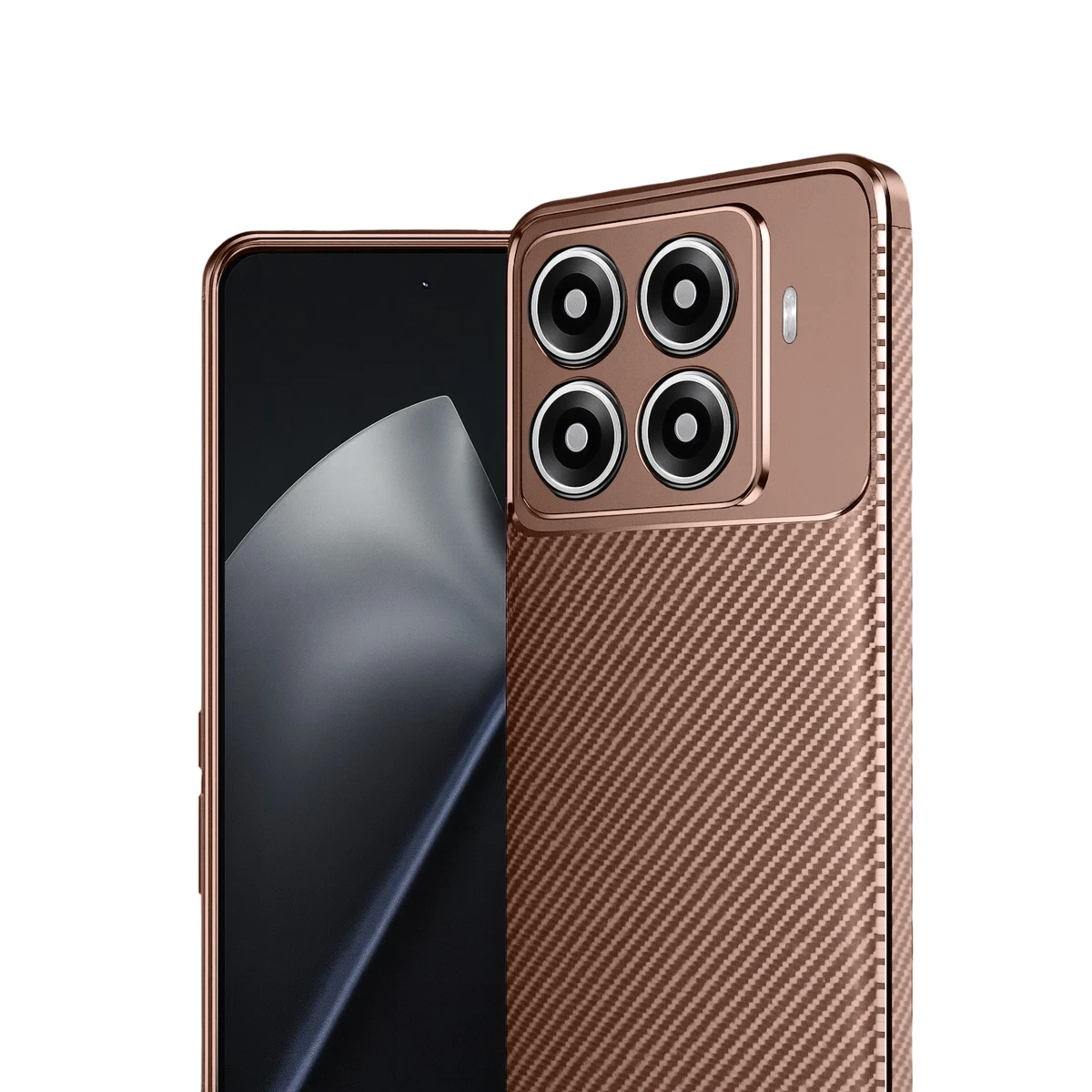 Xiaomi Mi 15T Pro Auto Focus Karbon Kapak - Kahverengi
