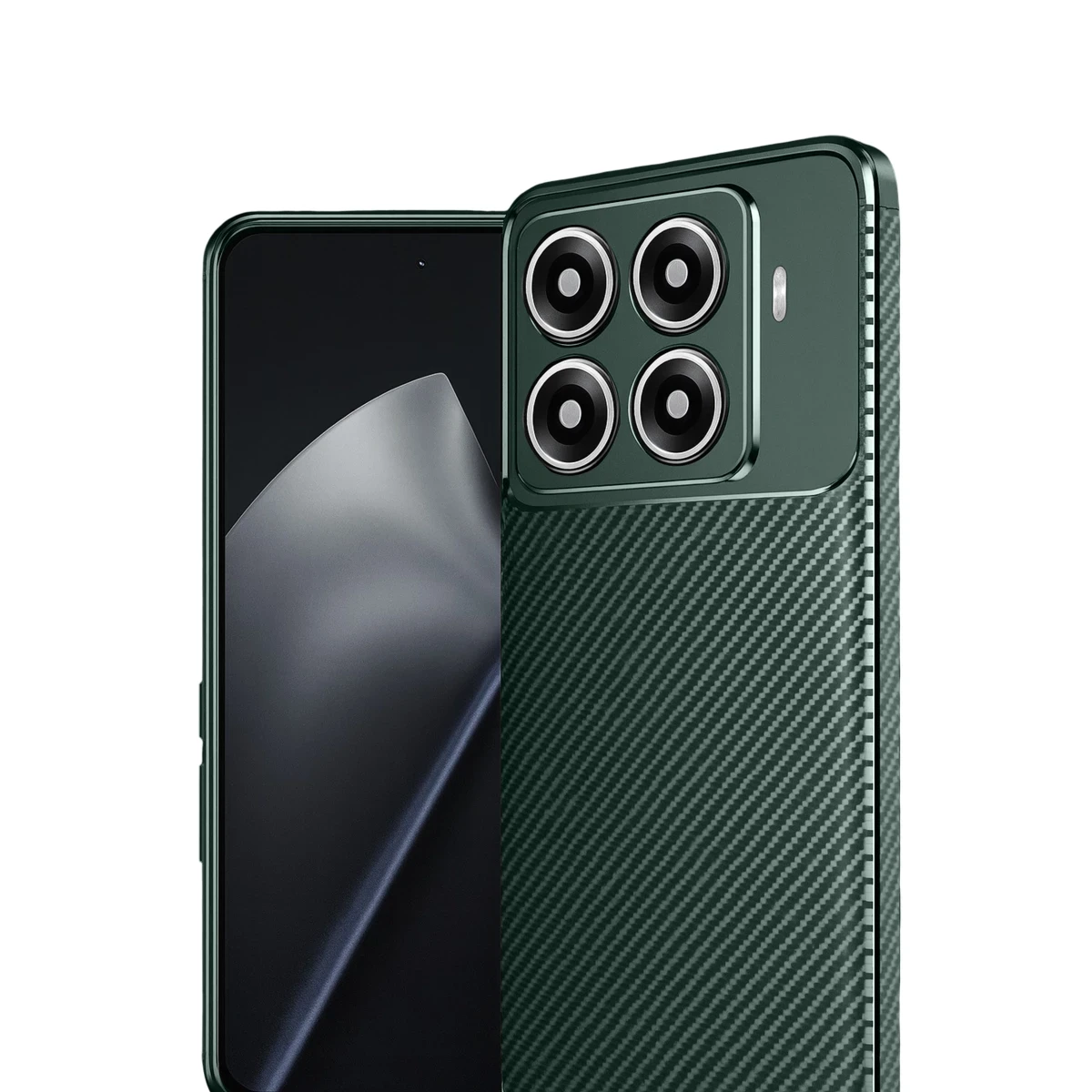 Xiaomi Mi 15T Pro Auto Focus Karbon Kapak - Koyu Yeşil