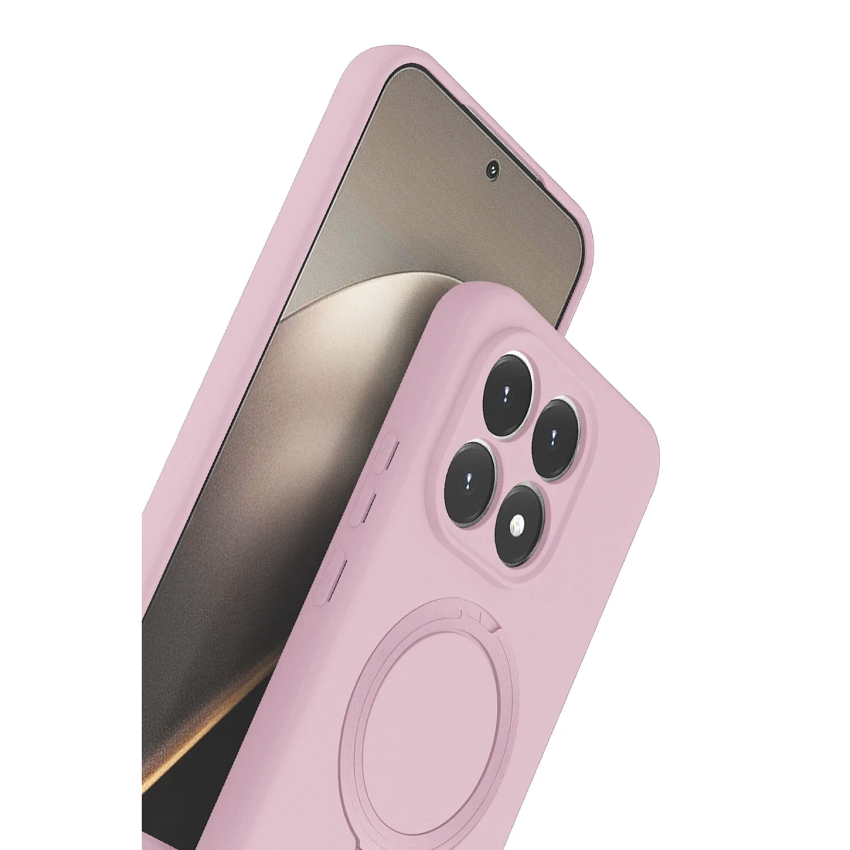 Xiaomi Mi 15T Regal Magsafe Standlı Kapak - Açık Pembe