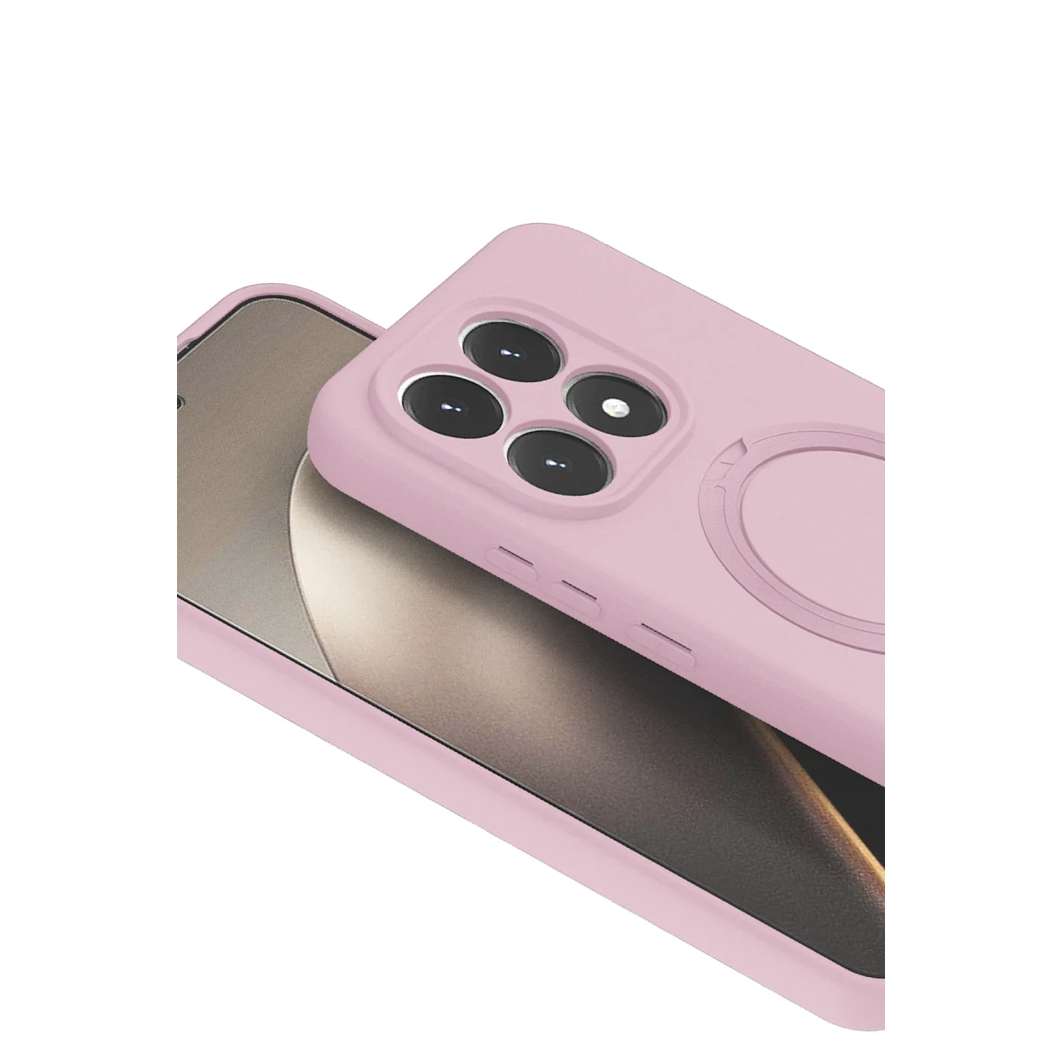 Xiaomi Mi 15T Regal Magsafe Standlı Kapak - Açık Pembe