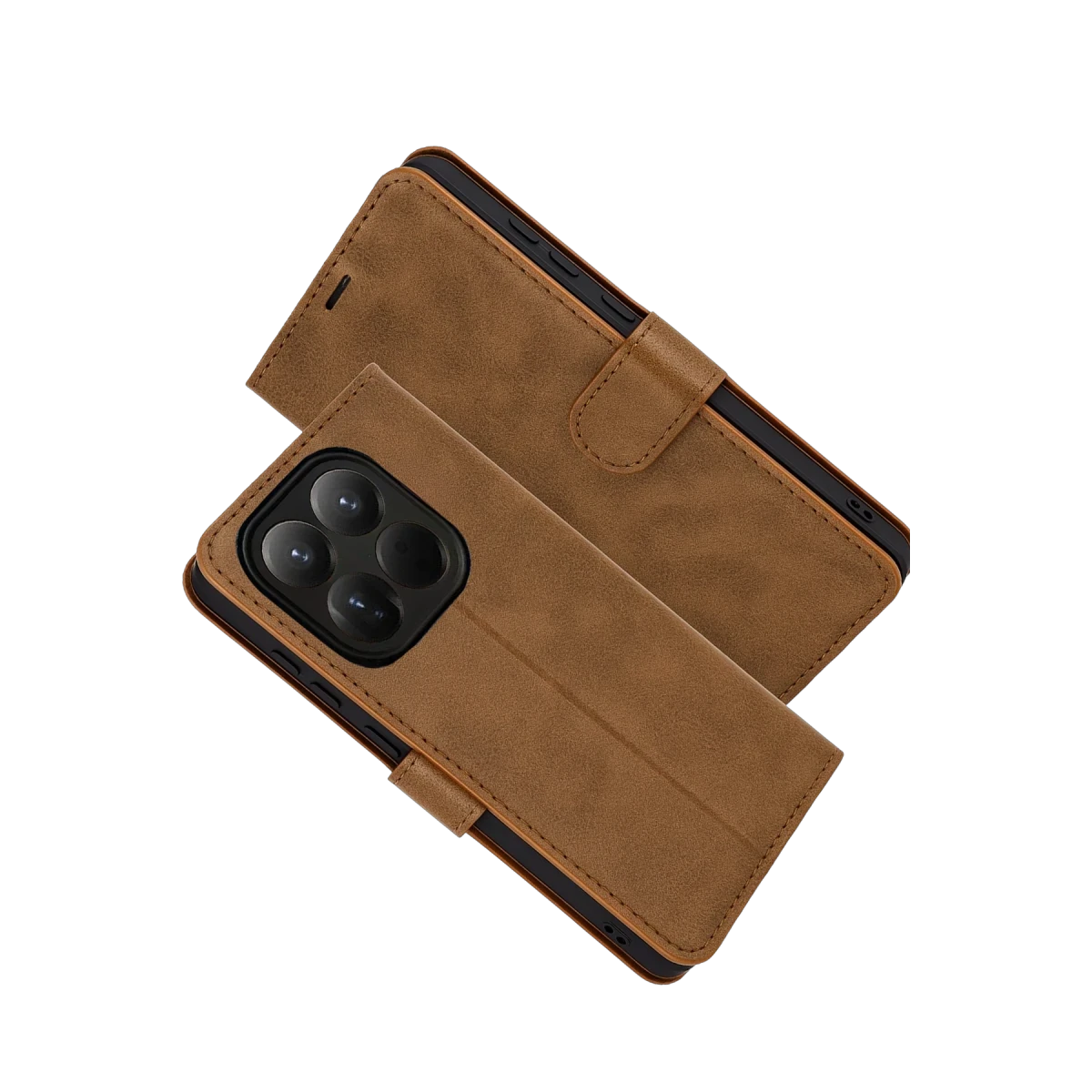 Xiaomi Mi 15T Trend S Plus Kapaklı Kılıf - Taba