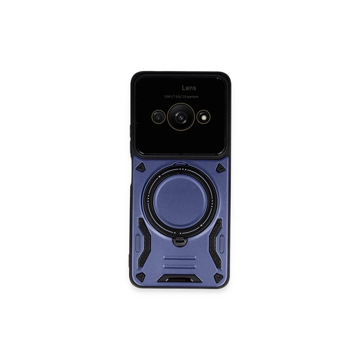 Xiaomi Poco C61 Kılıf Joy Lens Standlı Kapak - Lacivert