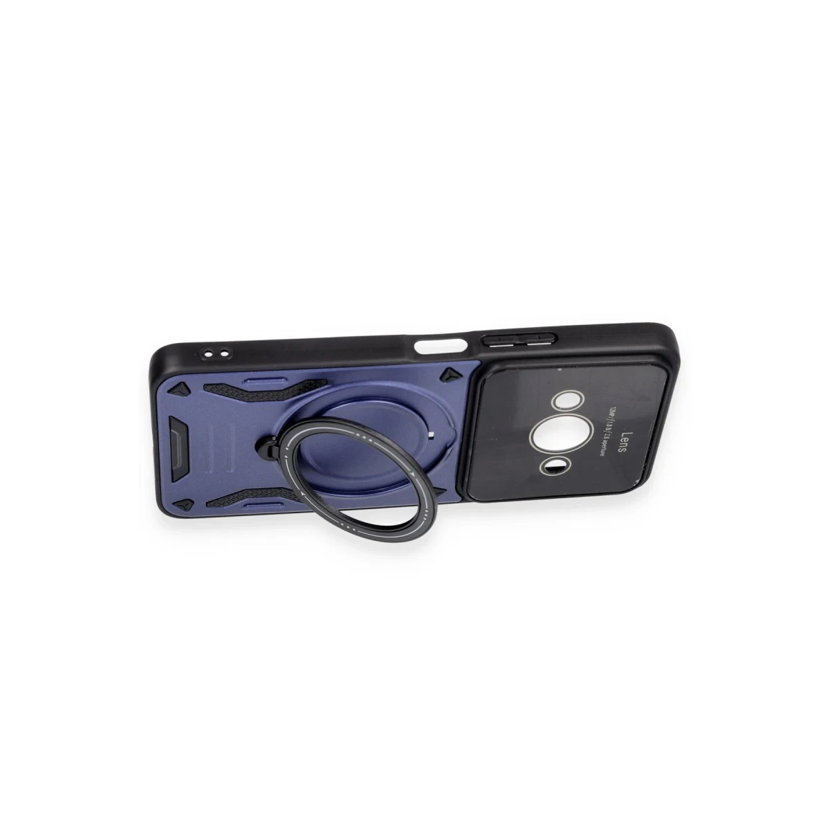 Xiaomi Poco C61 Kılıf Joy Lens Standlı Kapak - Mor