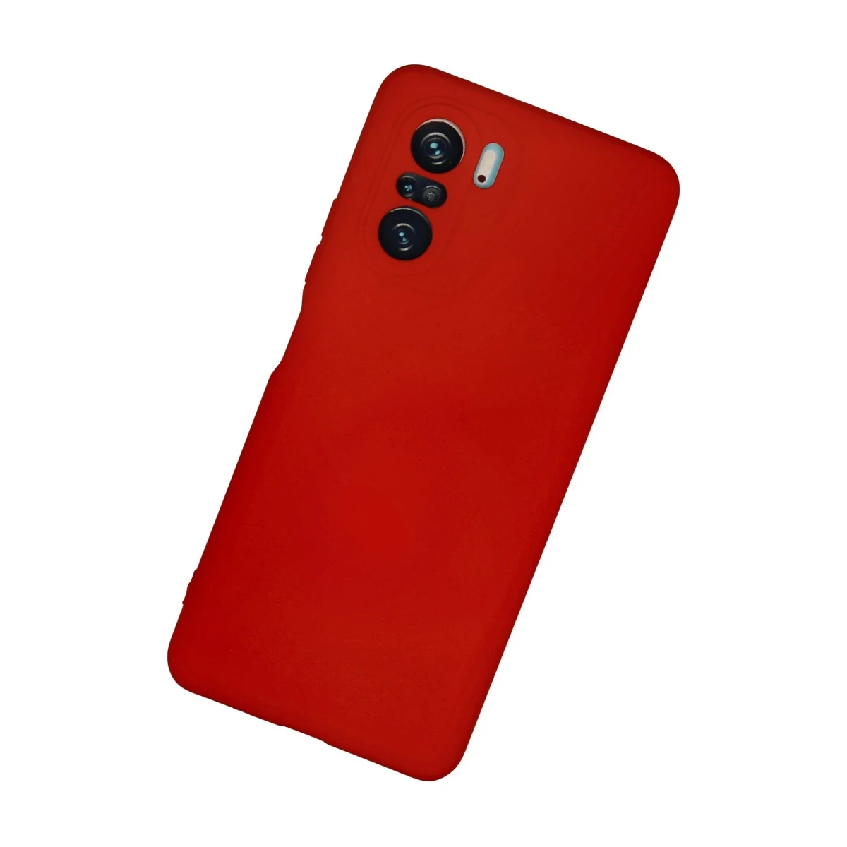 Xiaomi Poco F3 Kılıf Nano içi Kadife Silikon - Kırmızı