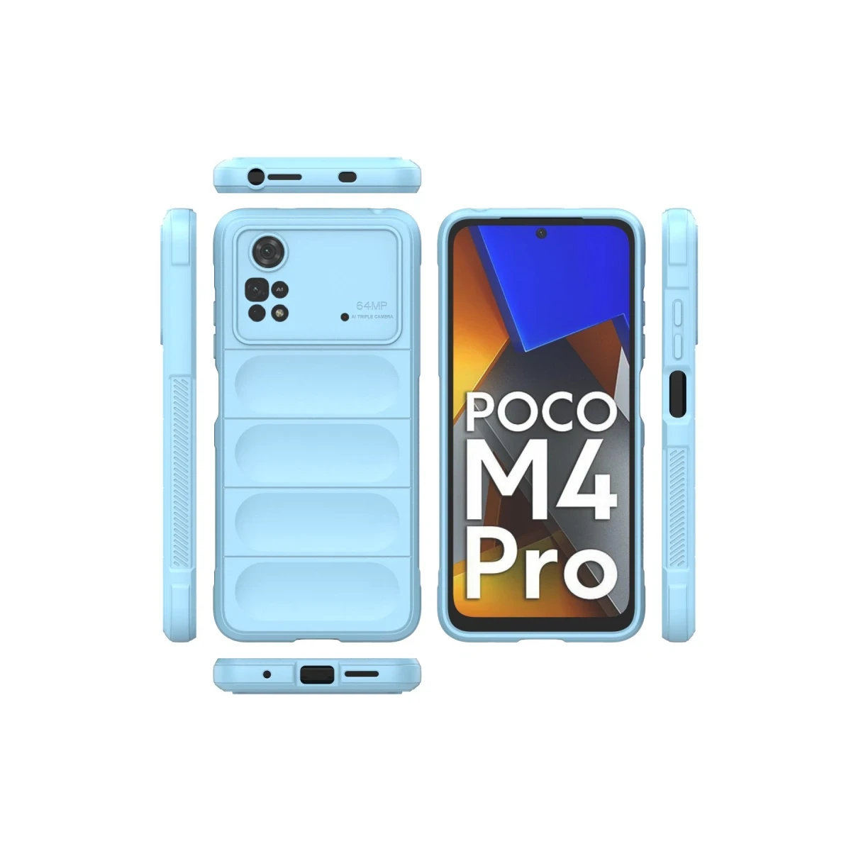 Xiaomi Poco M4 Pro 4G Kılıf Optimum Silikon - Sky Blue