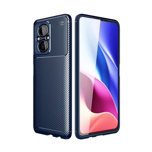 Xiaomi Poco M5 Kılıf Auto Focus Karbon Kapak - Lacivert