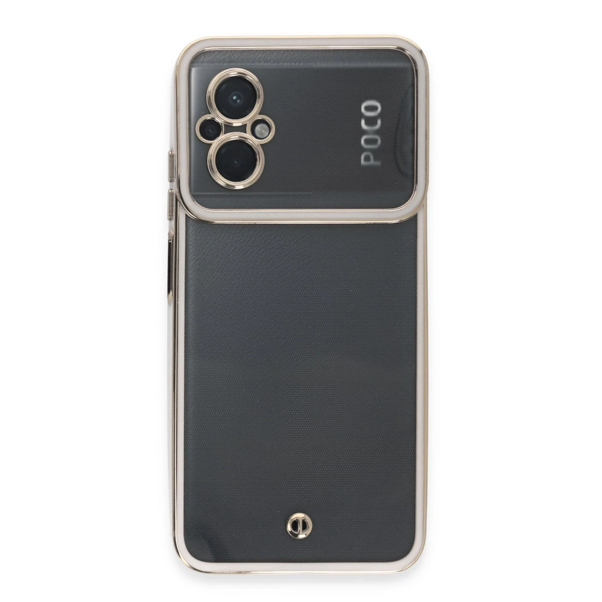 Xiaomi Poco M5 Kılıf Liva Lens Silikon - Beyaz
