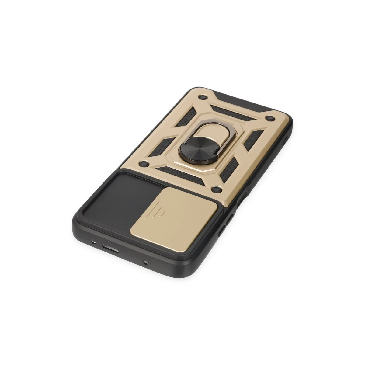 Xiaomi Poco X3 GT Kılıf Pars Lens Yüzüklü Silikon - Gold
