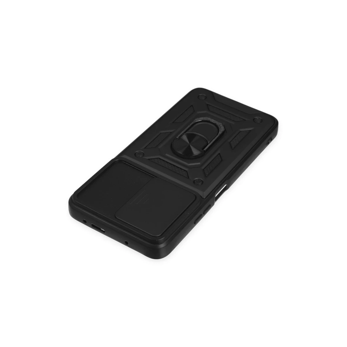 Xiaomi Poco X3 GT Kılıf Pars Lens Yüzüklü Silikon - Siyah