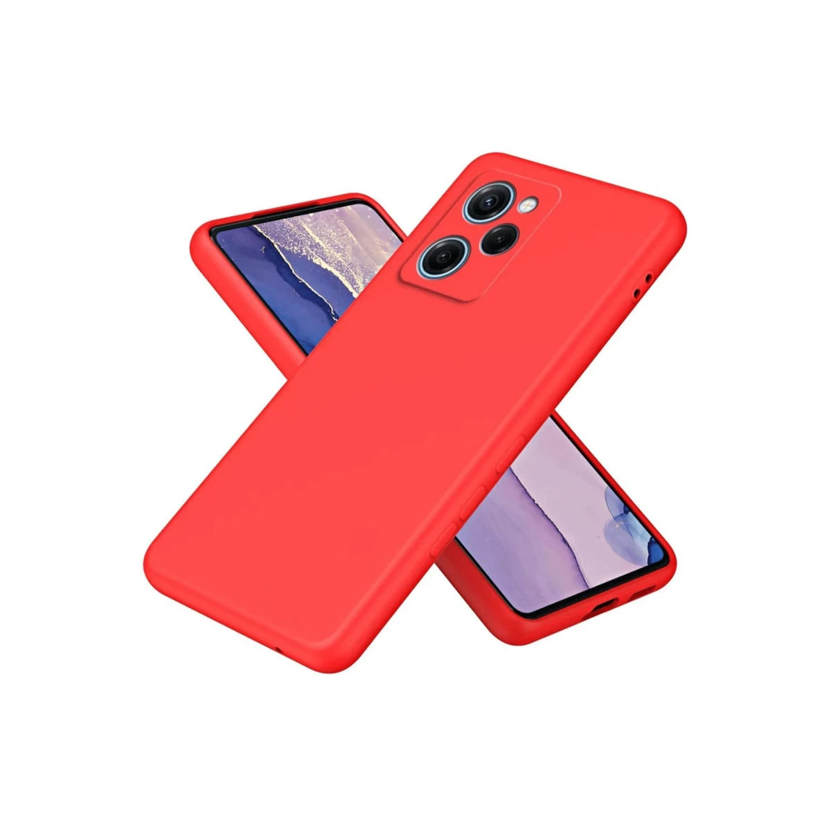 Xiaomi Poco X5 Pro 5G Nano içi Kadife Silikon - Kırmızı
