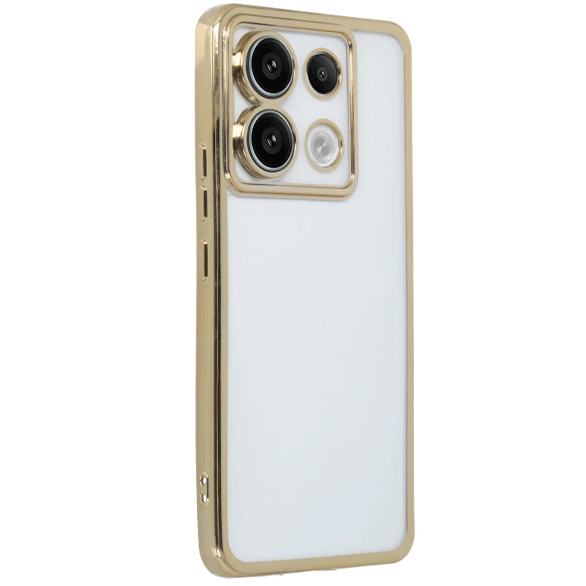 Xiaomi Poco X6 Kılıf Razer Lensli Silikon - Gold