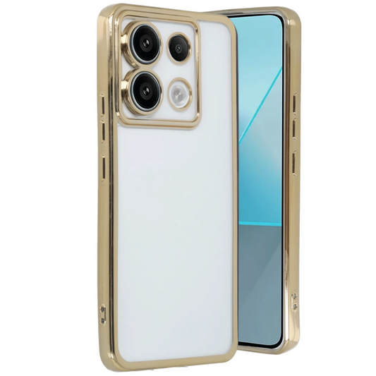 Xiaomi Poco X6 Kılıf Razer Lensli Silikon - Gold