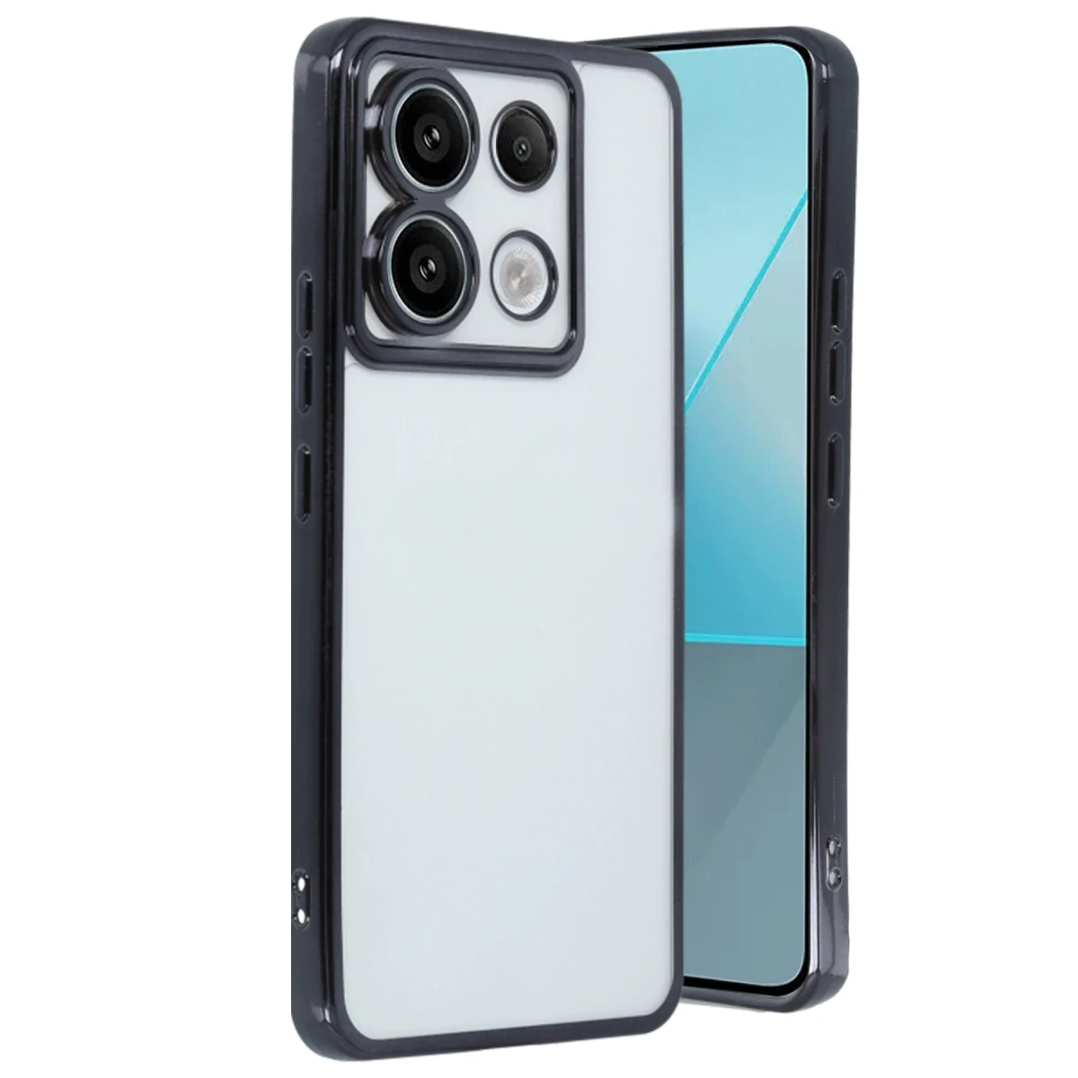 Xiaomi Poco X6 Kılıf Razer Lensli Silikon - Siyah