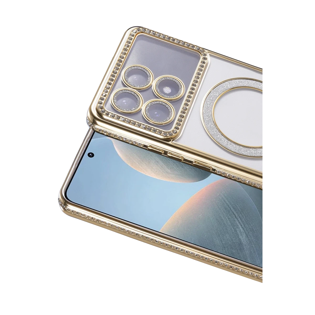 Xiaomi Poco X6 Pro Joke Simli Magneticsafe Kılıf - Gold