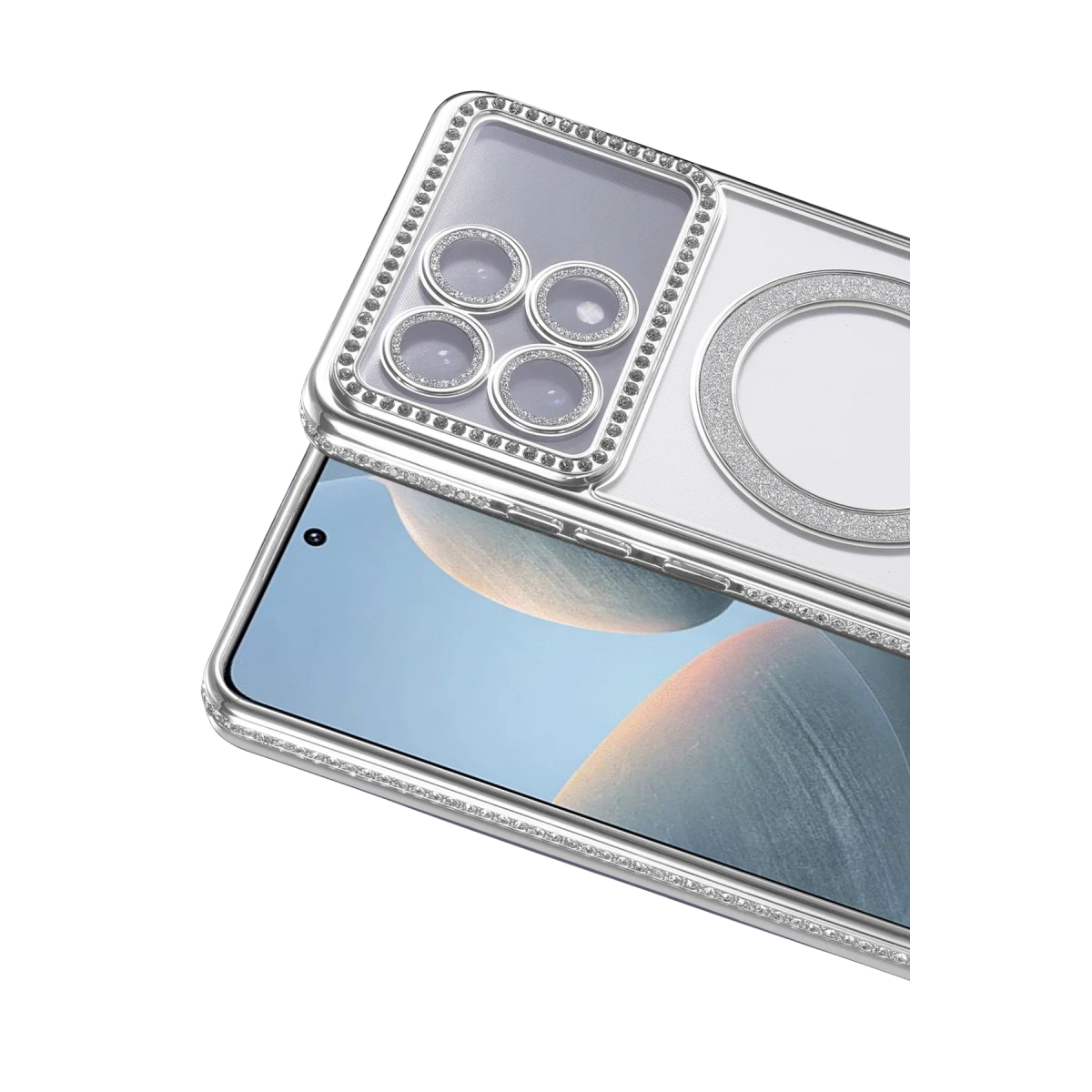 Xiaomi Poco X6 Pro Joke Simli Magneticsafe Kılıf - Gümüş