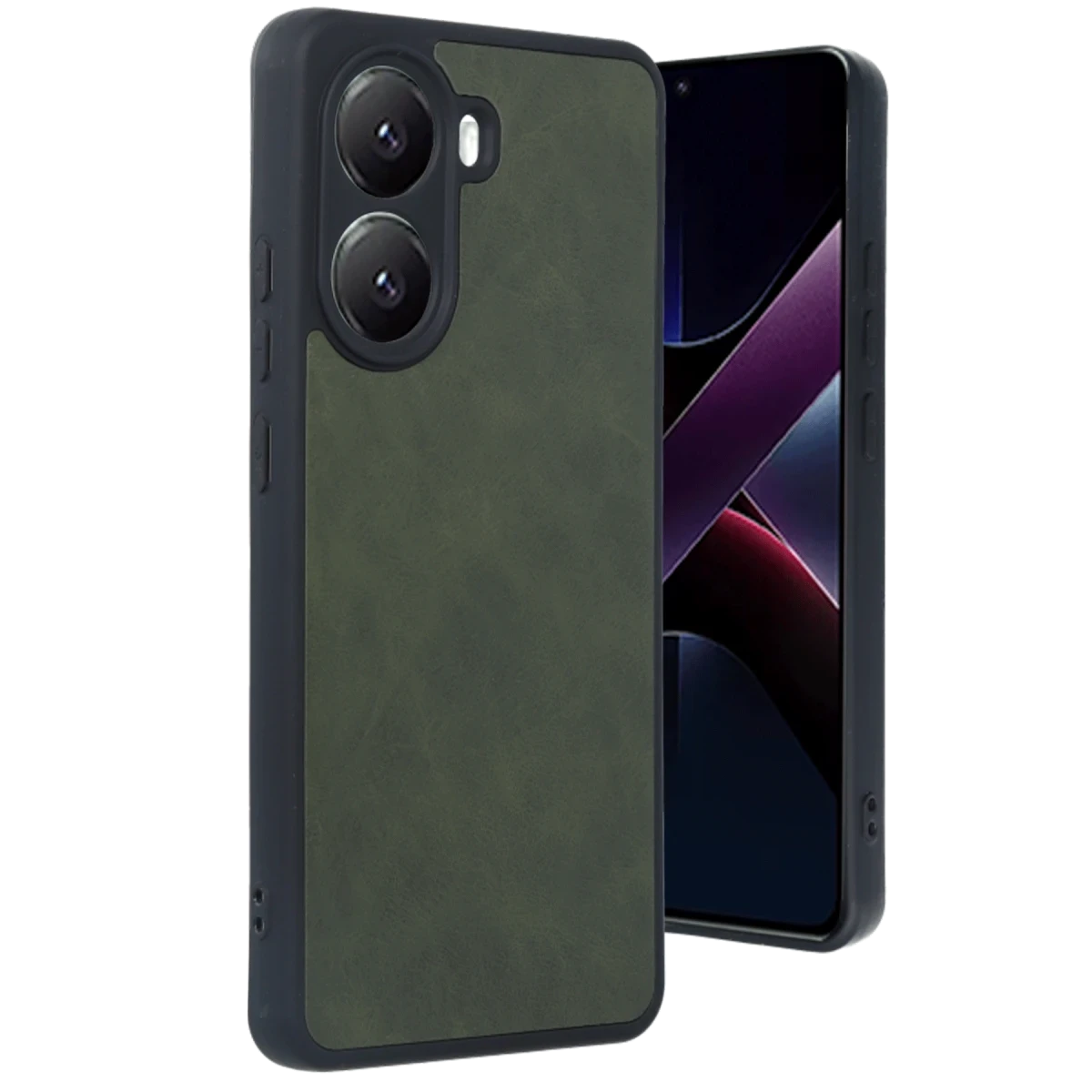 Xiaomi Poco X7 Pro Kılıf Aras Deri Kapak - Koyu Yeşil