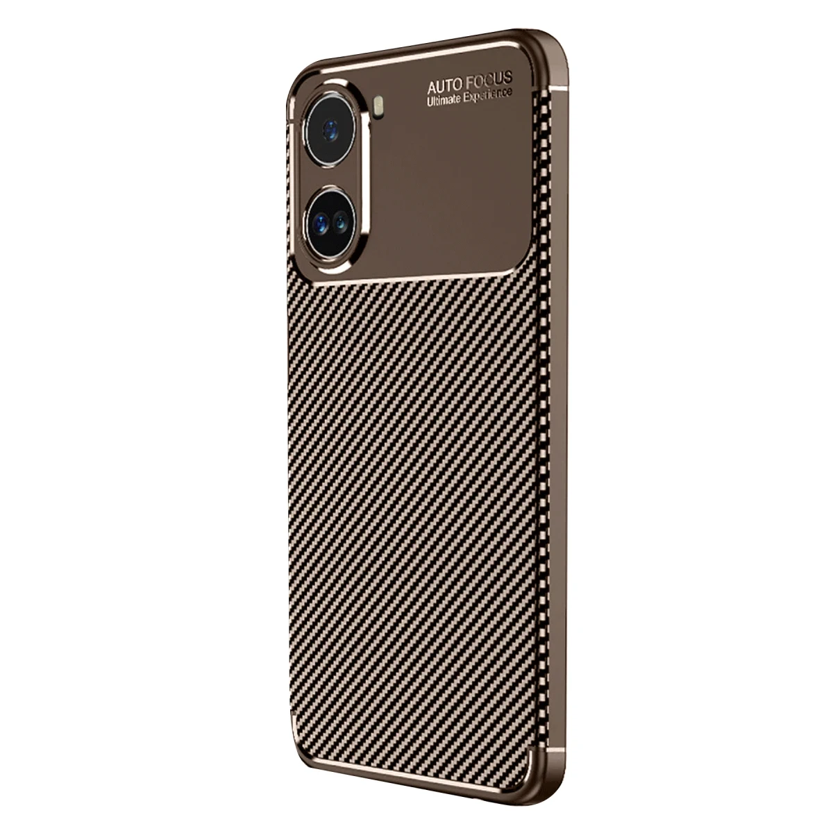 Xiaomi Poco X7 Pro Kılıf Auto Focus Karbon Kapak - Kahverengi